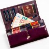 Peterson Sötétlila lakkbőr pénztárca Y621