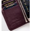 PTN Sötét lila, sima, fényes bőr pénztárca Y630
