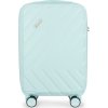 SOLIER Menta színű utazóbőrönd KYOTO 55X40X20 cm