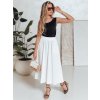 Fehér női maxi szoknya pamutból CISTAL