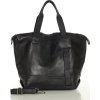 MARCO MAZZINI Fekete női tágas bőr shopper táska