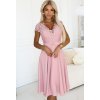 Rózsaszín sifon ruha csipkenyakkivágással ALEXIS
