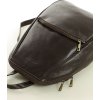 MARCO MAZZINI Sötétbarna elegáns női bőr hátizsák