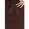 Csokoládébarna ruha aszimmetrikus szoknyával CAMILA