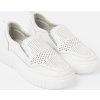 Fehér női bőr platform tornacipő
