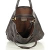 MARCO MAZZINI Sötétbarna női bevásárlótáska tevebőrből