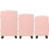 Világos rózsaszín 3 darabos utazóbőrönd szett Wings BUNTING
