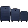 Sötétkék, 3 darabos utazóbőrönd szett WINGS GANNET