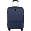 Sötétkék közepes méretű utazóbőrönd WINGS GANNET