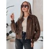 Női barna műbőr bomber