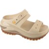 Bézs női Crocs Classic Mega Crush Sandal platform papucs
