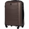 Sötétbarna közepes méretű utazóbőrönd WINGS GANNET