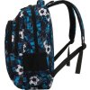 Peterson Kék-fekete iskolai hátizsák futball mintával