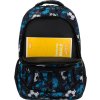 Peterson Kék-fekete iskolai hátizsák futball mintával