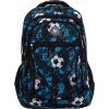 Peterson Kék-fekete iskolai hátizsák futball mintával