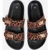 Leopárdmintás női papucs arany elemekkel