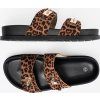 Leopárdmintás női papucs arany elemekkel