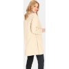Világos bézs női egysoros kabát gallérral