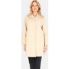 Világos bézs női egysoros kabát gallérral