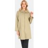 Khaki színű női egysoros kabát  gallérral
