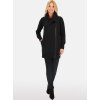 Fekete női kötött kabát cipzárral