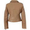 Camel női műbőr kabát cipzárral