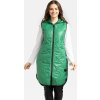 Zöld könnyű női mellény kapucnival