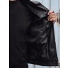 Férfi fekete műbőr dzseki