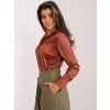 Barna fényes elegáns ing (Méret S/M)