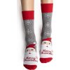 Szürkéspiros női karácsonyi zokni Art.136