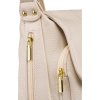 Rovicky krémszínű női crossbody táska arany cipzárral