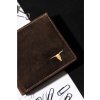 Buffalo Wild sötétbarna férfi nagy bőrpénztárca E065