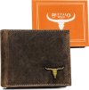 Buffalo Wild férfi sötétbarna cipzár nélküli pénztárca E066 (Méret ONE SIZE)