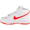 Fehér-piros bőr bokacipő Nike Dunk High Gs