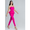 Női szett peplum top + nadrág M606 Fuchsia (Méret S)