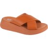 FitFlop F-Mode lapos barna platformos papucs (Méret 36)