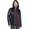 Fekete női kabát Skechers GO Shield Shine Jacket