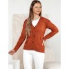 Téglaszínű női RUSTICHE gombos pulóver (Méret ONE SIZE)