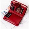Peterson Red Smooth Glossy Leather Leather Wallet Y205