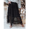 Fekete női tüll maxiszoknya PASTELLA