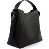 Fekete női bőr táska csattal