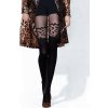 Fekete leopárdmintás szilonharisnya Knittex 21908 Leopard 3D 50 den
