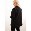 Fekete női elegáns plus size blézer (Méret ONE SIZE)