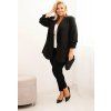 Fekete női elegáns plus size blézer (Méret ONE SIZE)