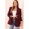 Elegáns női bordó blézer kapocs nélkül