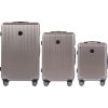 Szürke-bézs utazóbőrönd szett WINGS PRIME - PC AFRICAN EAGLE