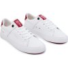 Fehér-piros férfi bőr tornacipő Big Star