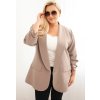 Bézs nőinői elegáns plus size blézer