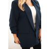 Sötétkék nőinői elegáns plus size blézer