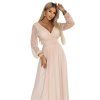 Numoco Basicbasic nőiNői maxi ruha S tüll ujjúujjú barackszínű (Méret ONE SIZE)